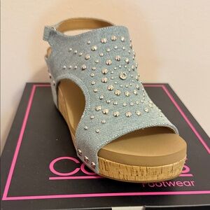Corkys Light Blue Studded Sandals